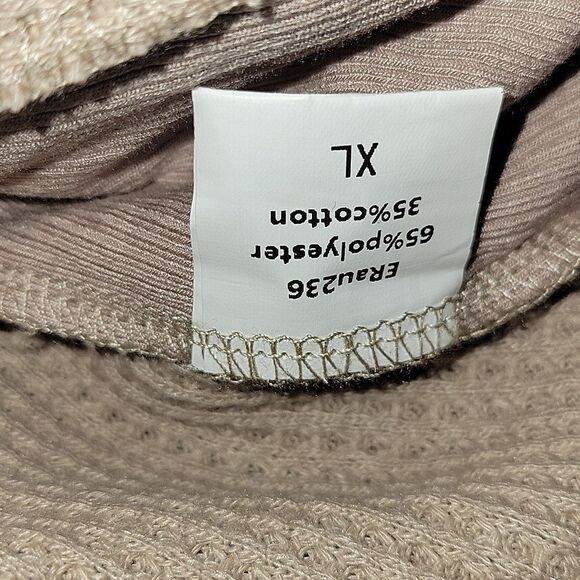 AUTOMET Womens Shacket Jacket Waffle Knit Oversized Button Down Shirt Tan Xl NWT - Picture 7 of 7